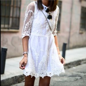 Chicwish Lace White Dress NWOT